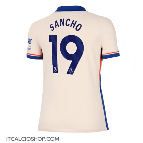 Chelsea Jadon Sancho #19 Seconda Maglia Femmina 2024-25 Manica Corta Chelsea Jadon Sancho #19 Seconda Maglia Femmina 2024-25 Manica Corta